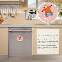 1pc Double Sided Dishwasher Magnet Clean Dirty Sign