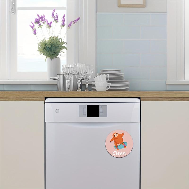 1pc Double Sided Dishwasher Magnet Clean Dirty Sign