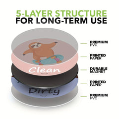 1pc Double Sided Dishwasher Magnet Clean Dirty Sign