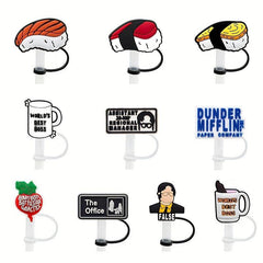 1pc Cartoon Silicone Straw Tips Cover Creative Reusable Drinking Straw Toppers