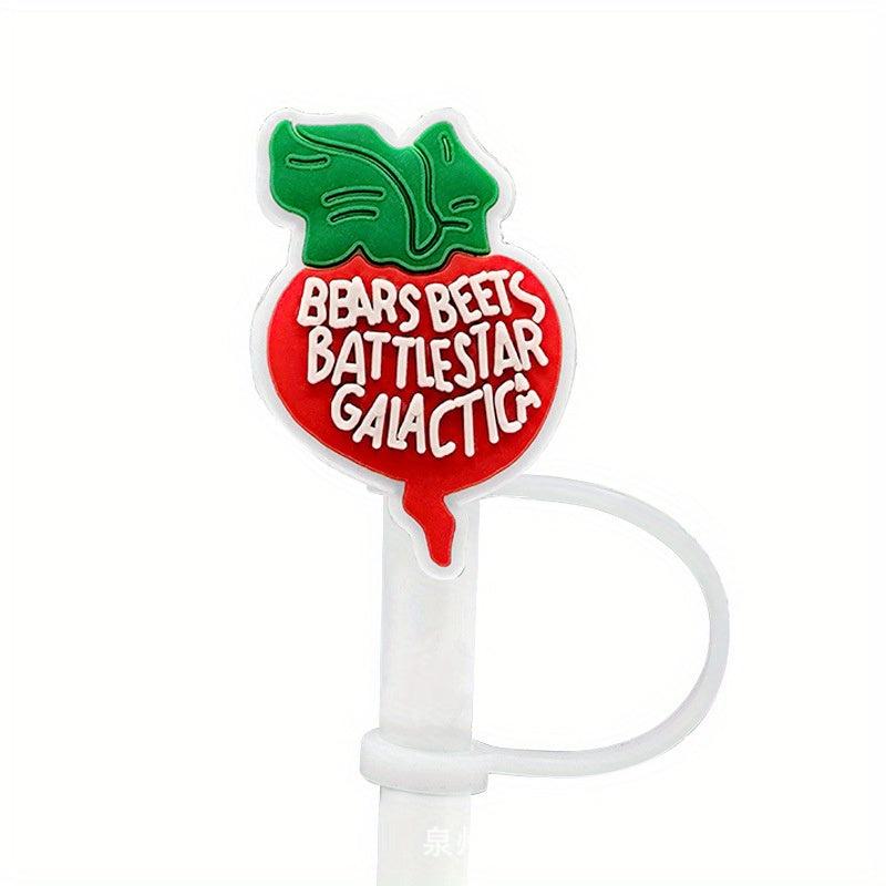 1pc Cartoon Silicone Straw Tips Cover Creative Reusable Drinking Straw Toppers