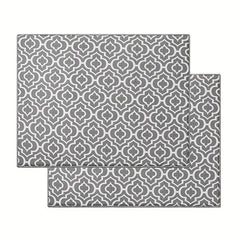 Non Slip Moroccan Pattern Dish Drying Mat - Absorbent Coffee Machine Mat