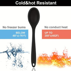 2pcs Silicone Spoon Long Handle Cooking Ladle Heat Resistant Cooking Spoons