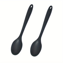 2pcs Silicone Spoon Long Handle Cooking Ladle Heat Resistant Cooking Spoons