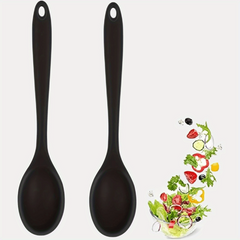 2pcs Silicone Spoon Long Handle Cooking Ladle Heat Resistant Cooking Spoons
