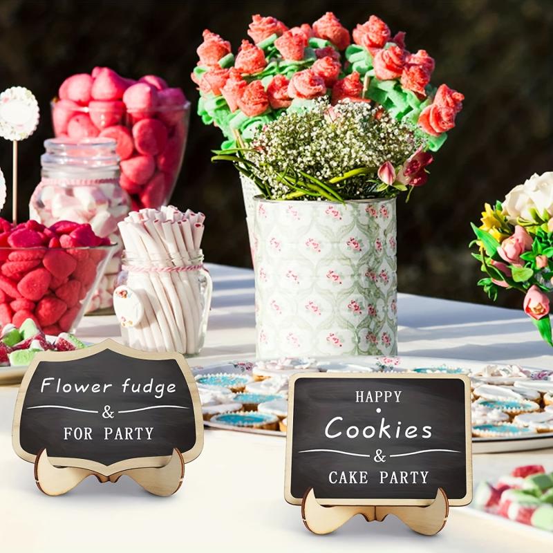 8pcs Mini Chalkboard Signs for Food, Parties, Buffets - Cheese Markers
