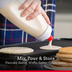 36oz Pancake Batter Dispenser with Blender Ball and Egg Beater
