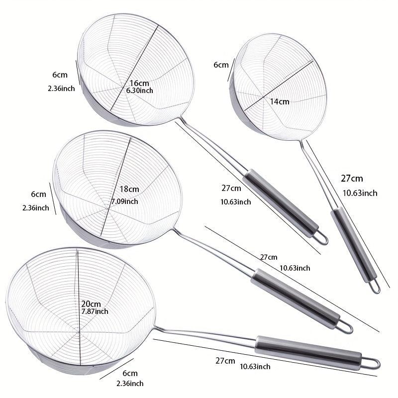 Stainless Steel Strainer Spoon Frying Skimmer Ladle Hot Pot Colander Kitchen