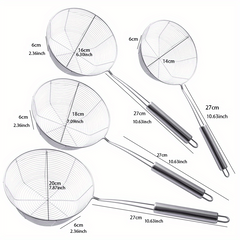 Stainless Steel Strainer Spoon Frying Skimmer Ladle Hot Pot Colander Kitchen