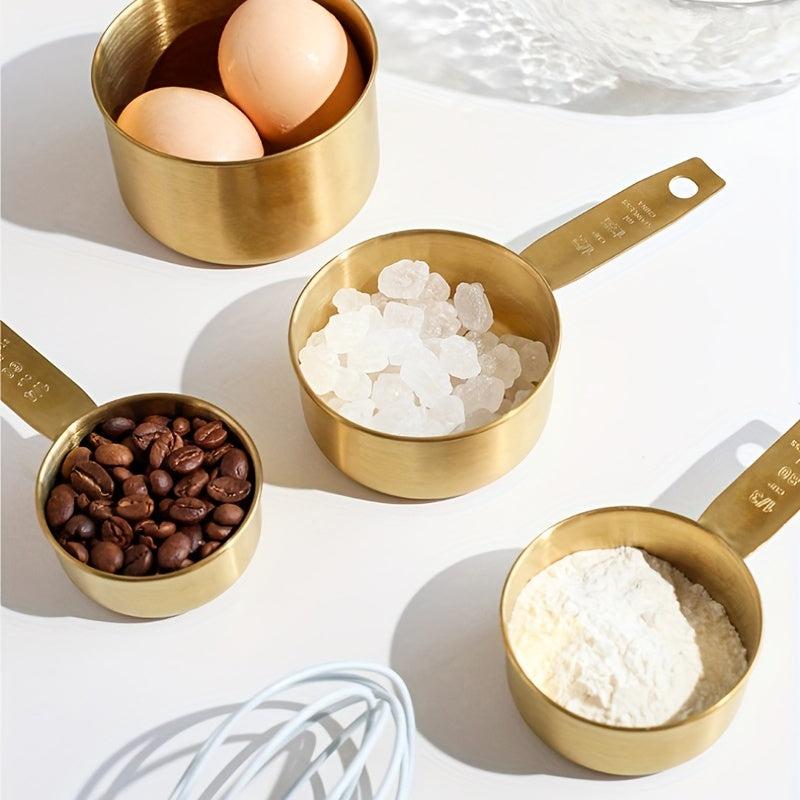 4pcs Stainless Steel Measuring Cups and Spoons Set