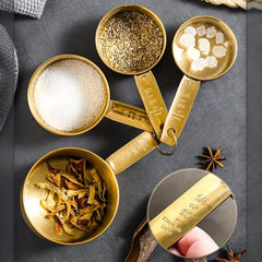 4pcs Stainless Steel Measuring Cups and Spoons Set
