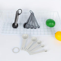 5pcs 5 In 1 Wheat Straw Measuring Spoon Set For Milk Powder Seasoning Flour Tea