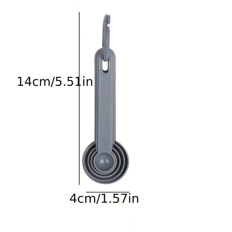 5pcs 5 In 1 Wheat Straw Measuring Spoon Set For Milk Powder Seasoning Flour Tea