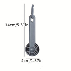 5pcs 5 In 1 Wheat Straw Measuring Spoon Set For Milk Powder Seasoning Flour Tea