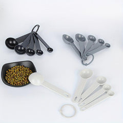 5pcs 5 In 1 Wheat Straw Measuring Spoon Set For Milk Powder Seasoning Flour Tea