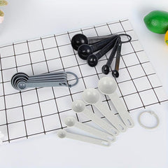 5pcs 5 In 1 Wheat Straw Measuring Spoon Set For Milk Powder Seasoning Flour Tea