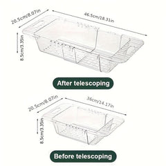 Adjustable Sink Rack Multifunctional Colander Vegetable Basket