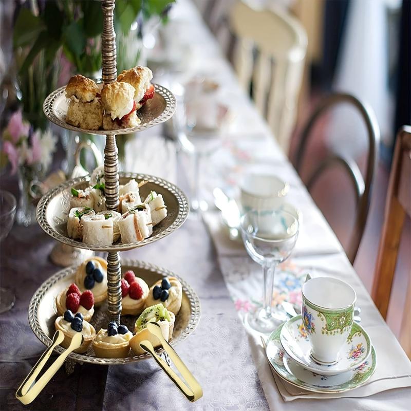 Mini Stainless Steel Serving Tongs - Sugar & Dessert Mini Tongs