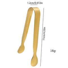 Mini Stainless Steel Serving Tongs - Sugar & Dessert Mini Tongs