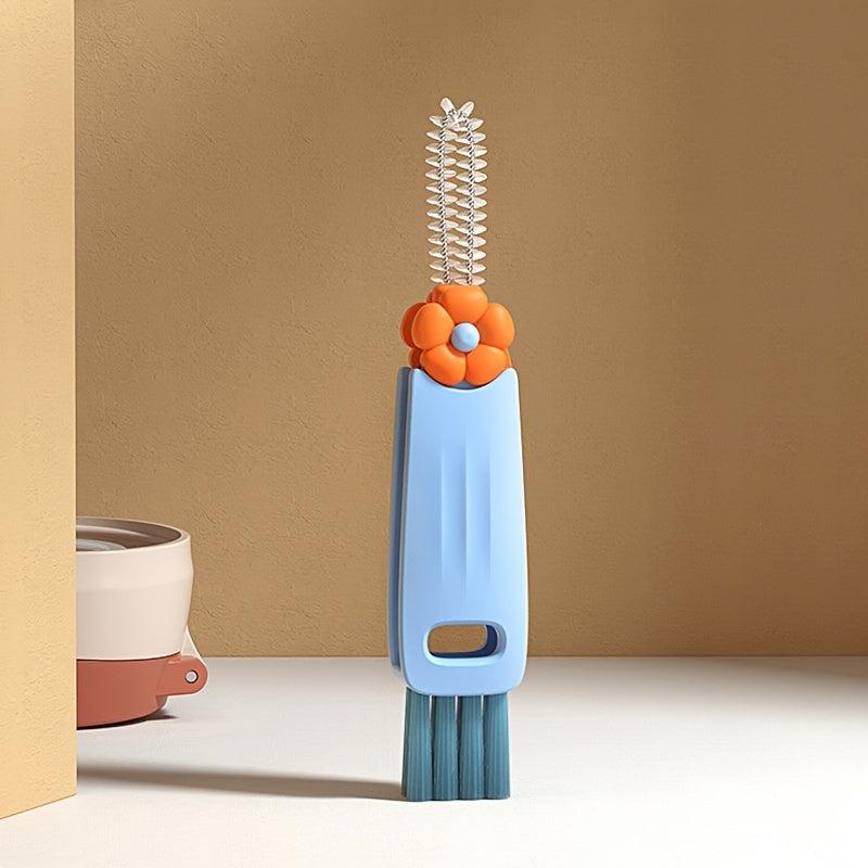 3in1 Bottle Cup Lid Cleaning Brush Multifunctional Tiny Brush