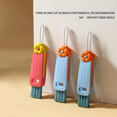 3in1 Bottle Cup Lid Cleaning Brush Multifunctional Tiny Brush