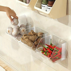 Wall Mounted Garlic Storage Box Hanging Basket Multifunctional Storage
