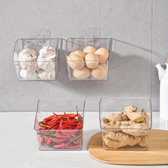 Wall Mounted Garlic Storage Box Hanging Basket Multifunctional Storage