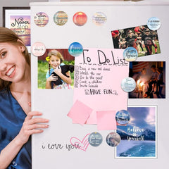 12pcs Glass Refrigerator Magnets Quotes Landscape Series Fridge Magnets