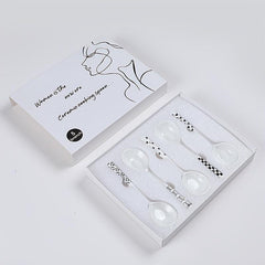 5pcs Pattern Ceramic Spoon Set Kitchen Utensils Kit