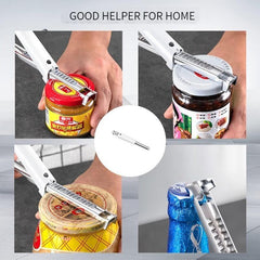 3 in 1 Stainless Steel Jar Opener - Arthritic Hands Friendly