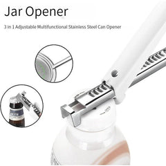 3 in 1 Stainless Steel Jar Opener - Arthritic Hands Friendly