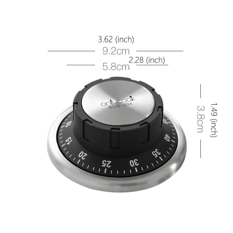 1pc Kitchen Timer Magnetic 60 Minutes Mechanical Timer Stopwatch Alarm Clock