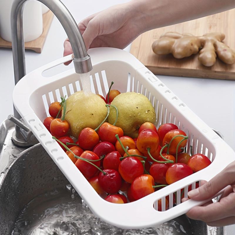 Sink Colander Vegetable Washing Basket Fruit Drain Basket Plastic