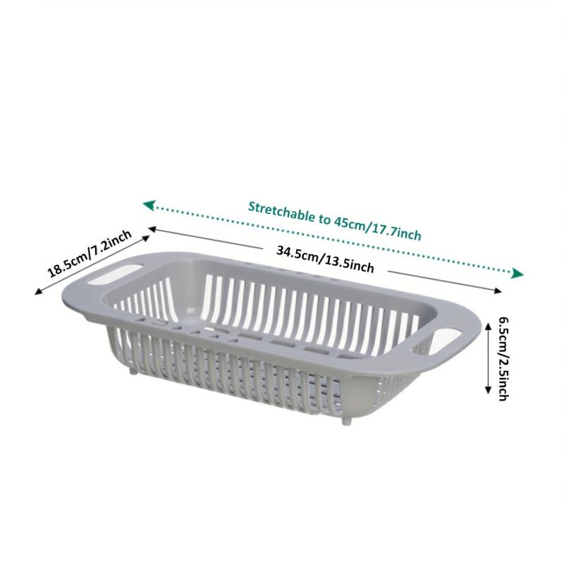 Sink Colander Vegetable Washing Basket Fruit Drain Basket Plastic
