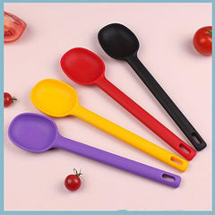 Silicone Kitchen Spoon Long Handle Heat Resistant Mixing Spoon