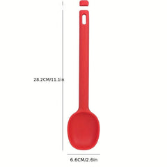 Silicone Kitchen Spoon Long Handle Heat Resistant Mixing Spoon