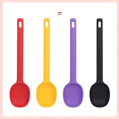Silicone Kitchen Spoon Long Handle Heat Resistant Mixing Spoon