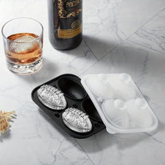 Football Ice Cube Mold Novelty Fun Shapes 5.59cm Round Sphere