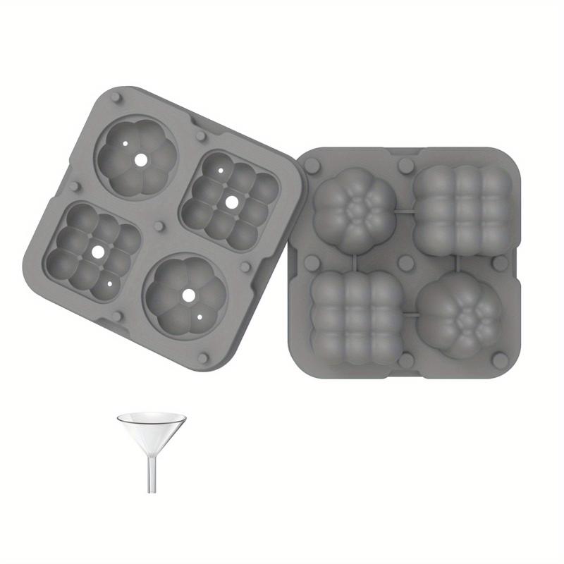 Ice Cube Mold Silicone Tray with Lid Stackable