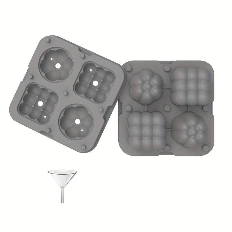 Ice Cube Mold Silicone Tray with Lid Stackable