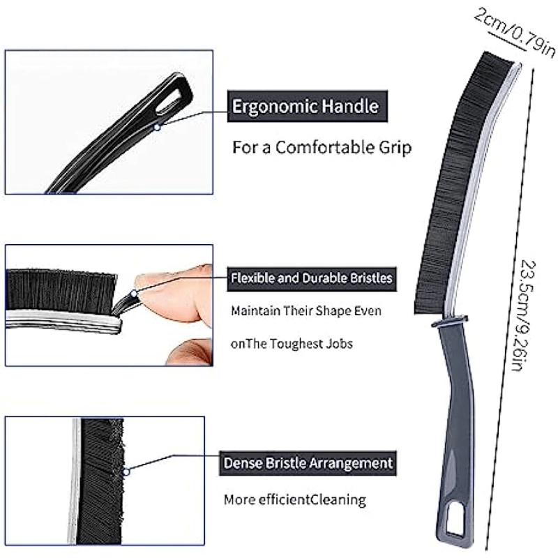 2pcs Gap Cleaning Brush Bathroom Kitchen Tiles Window Slots Door Windo