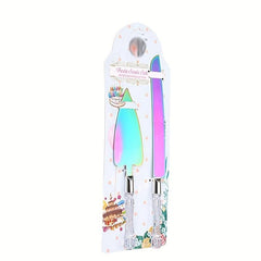2pcs Wedding Cake Set Stainless Steel Blade and Acrylic Faux Crystal Handle