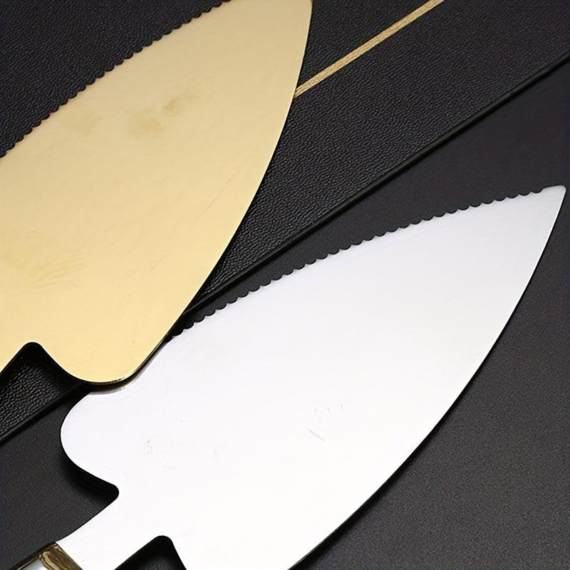 2pcs Wedding Cake Set Stainless Steel Blade and Acrylic Faux Crystal Handle