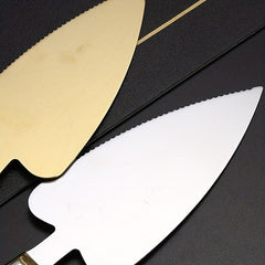 2pcs Wedding Cake Set Stainless Steel Blade and Acrylic Faux Crystal Handle