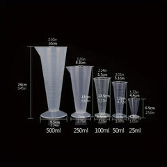 3pcs Tapered Measuring Cup for Liquids, Polypropylene