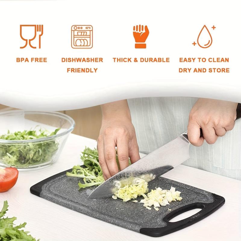 Durable Kitchen Cutting Board Set Of 3 BPA Large Dishwasher Safe