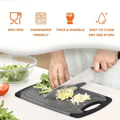 Durable Kitchen Cutting Board Set Of 3 BPA Large Dishwasher Safe