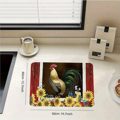 Dish Drying Pad Kitchen Countertop Absorbent Mat Soft Diatom Mud Faucet Mat