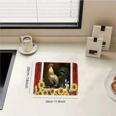 Dish Drying Pad Kitchen Countertop Absorbent Mat Soft Diatom Mud Faucet Mat