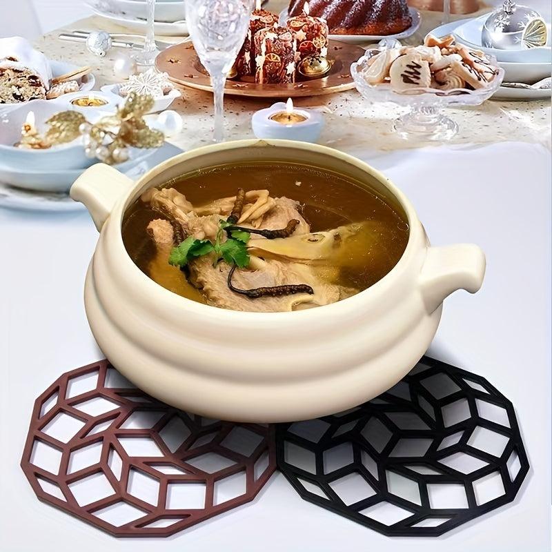 Stylish Geometric Tea Coaster Non Slip Heat Insulation Mat